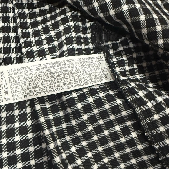 Pleated Black & White Buffalo Plaid Mini Skirt by Forever 21 Stretch Women's M - Picture 6 of 8